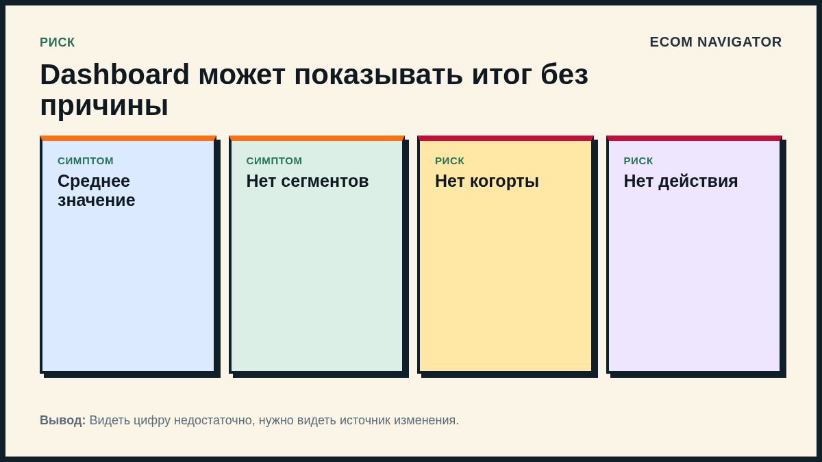 Dashboard может показывать итог без причины